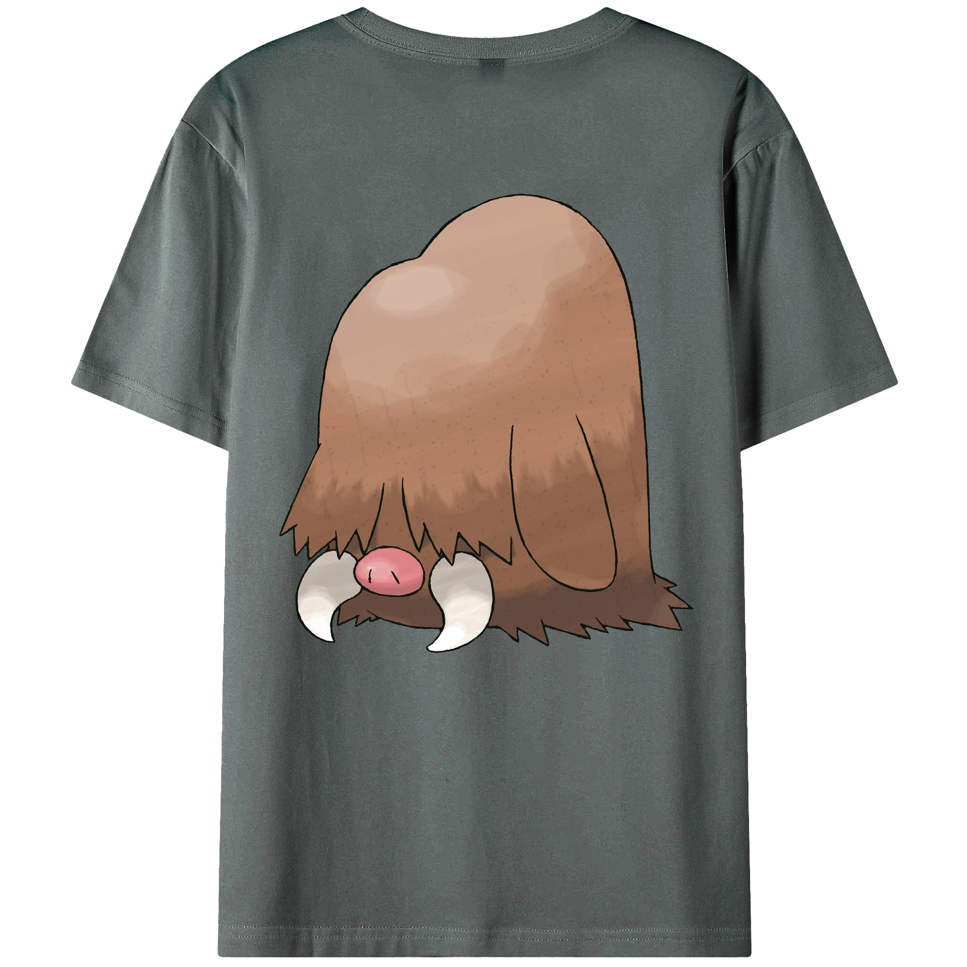 （画像用） ポケットモンスター Pokémon 綿100％ メンズ半袖Tシャツ（バックプリント） 通気性